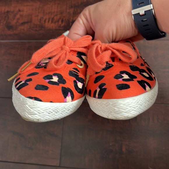 Kate Spade Orange Leopard Pointed Keds - Picture 6 of 8